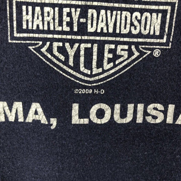 00'S Harley-Davidson Motorcycle Bike T-shirt Men's XL size cotton black type Vintage Second Hand