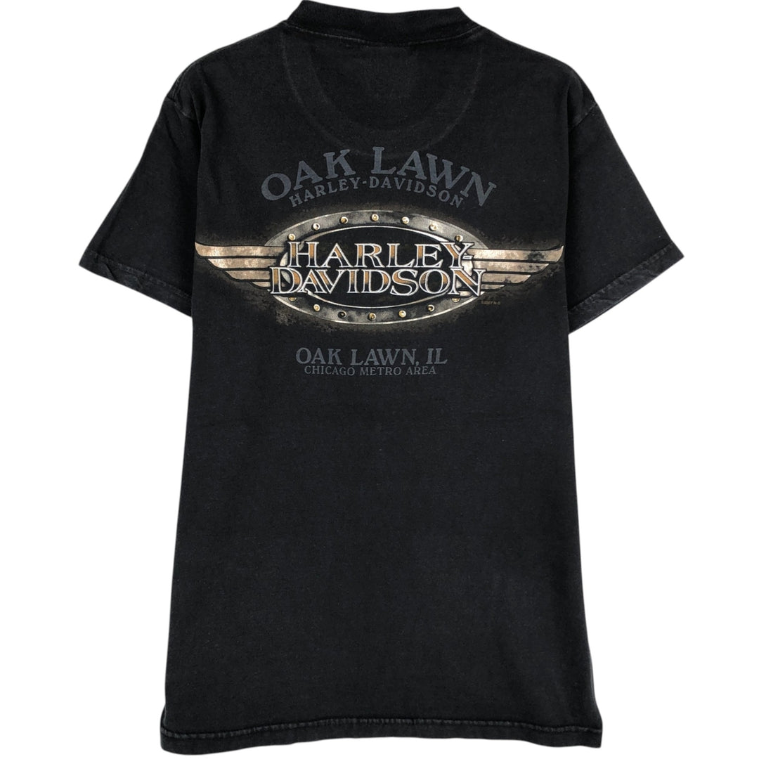 2000'S Harley-Davidson Motorcycle T-Shirt, Made in USA, Men's Size S (approx.) cotton black type Vintage Second Hand