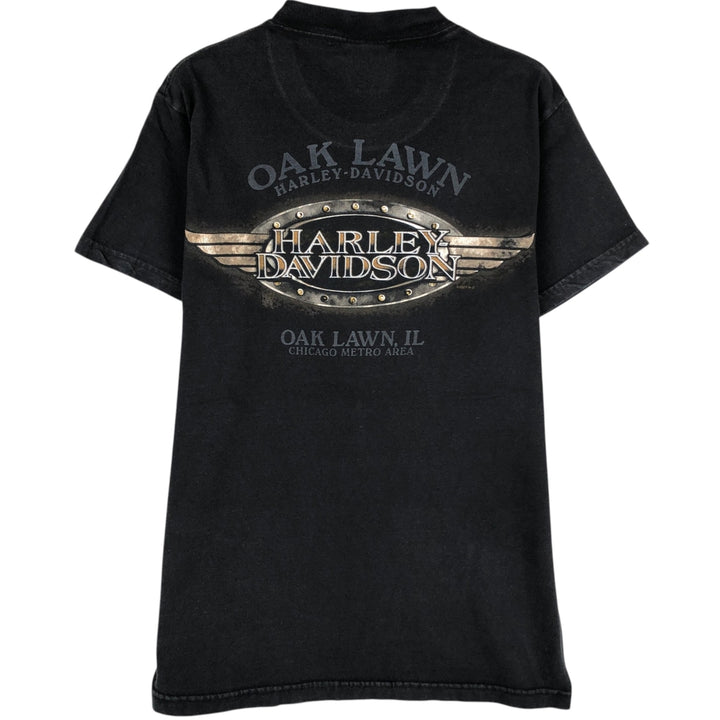 2000'S Harley-Davidson Motorcycle T-Shirt, Made in USA, Men's Size S (approx.) cotton black type Vintage Second Hand