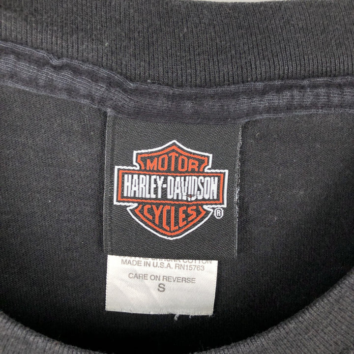 2000'S Harley-Davidson Motorcycle T-Shirt, Made in USA, Men's Size S (approx.) cotton black type Vintage Second Hand