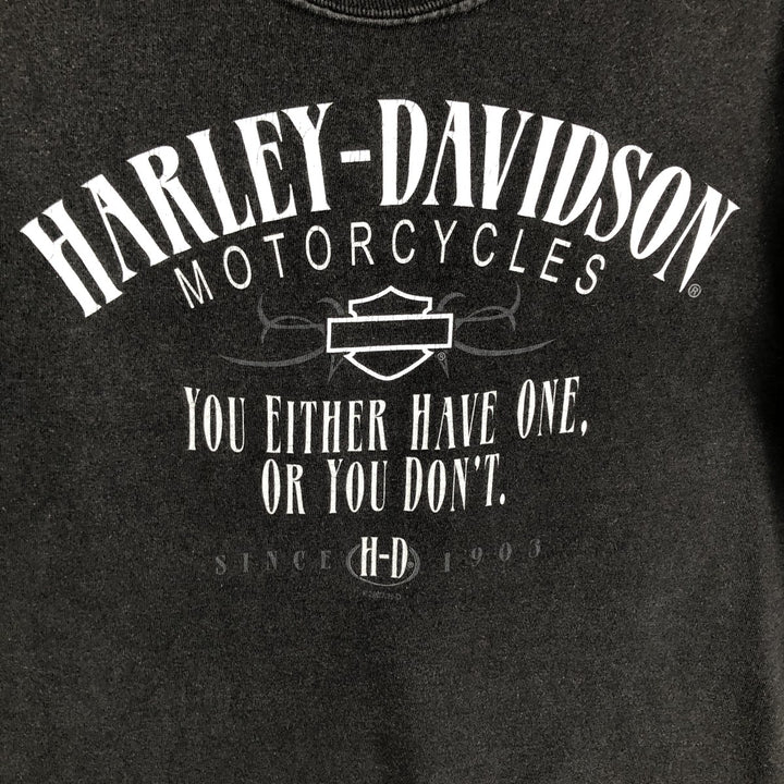 2000'S Harley-Davidson Motorcycle T-Shirt, Made in USA, Men's Size S (approx.) cotton black type Vintage Second Hand