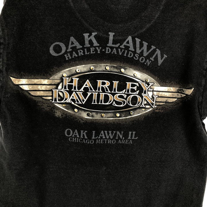 2000'S Harley-Davidson Motorcycle T-Shirt, Made in USA, Men's Size S (approx.) cotton black type Vintage Second Hand
