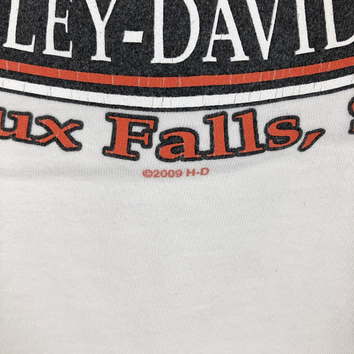 00'S Harley-Davidson Motorcycle Bike T-shirt Made in USA Men's L size cotton white type Vintage Second Hand