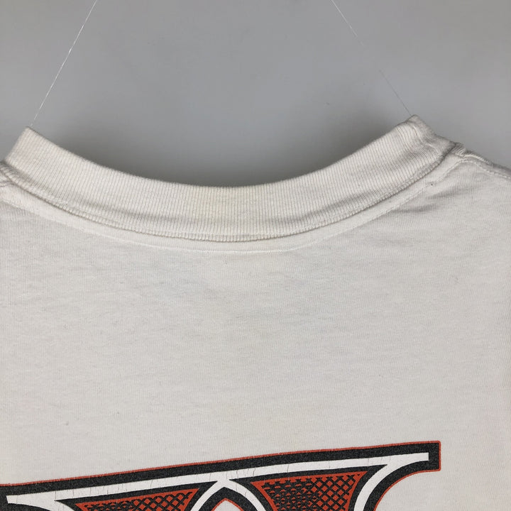 00'S Harley-Davidson Motorcycle Bike T-shirt Made in USA Men's L size cotton white type Vintage Second Hand