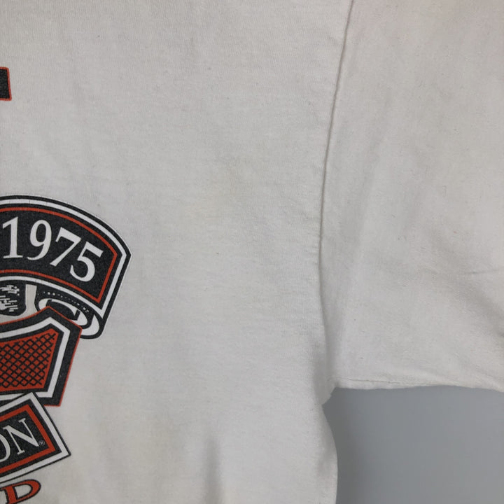 00'S Harley-Davidson Motorcycle Bike T-shirt Made in USA Men's L size cotton white type Vintage Second Hand