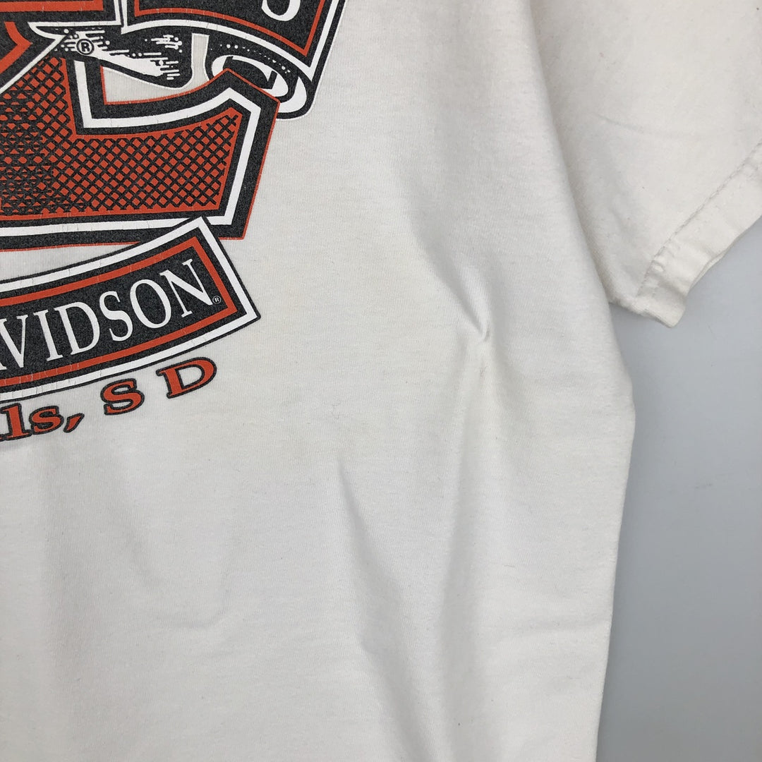 00'S Harley-Davidson Motorcycle Bike T-shirt Made in USA Men's L size cotton white type Vintage Second Hand