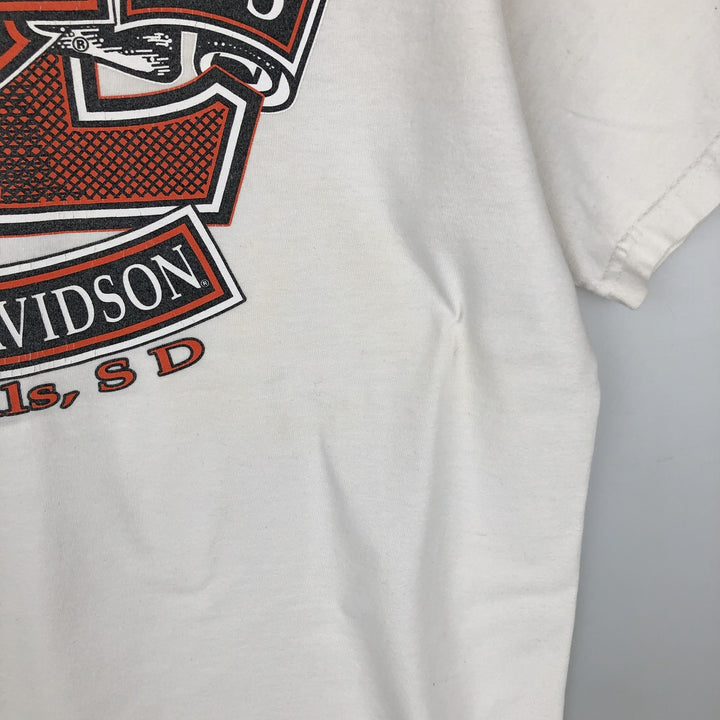 00'S Harley-Davidson Motorcycle Bike T-shirt Made in USA Men's L size cotton white type Vintage Second Hand
