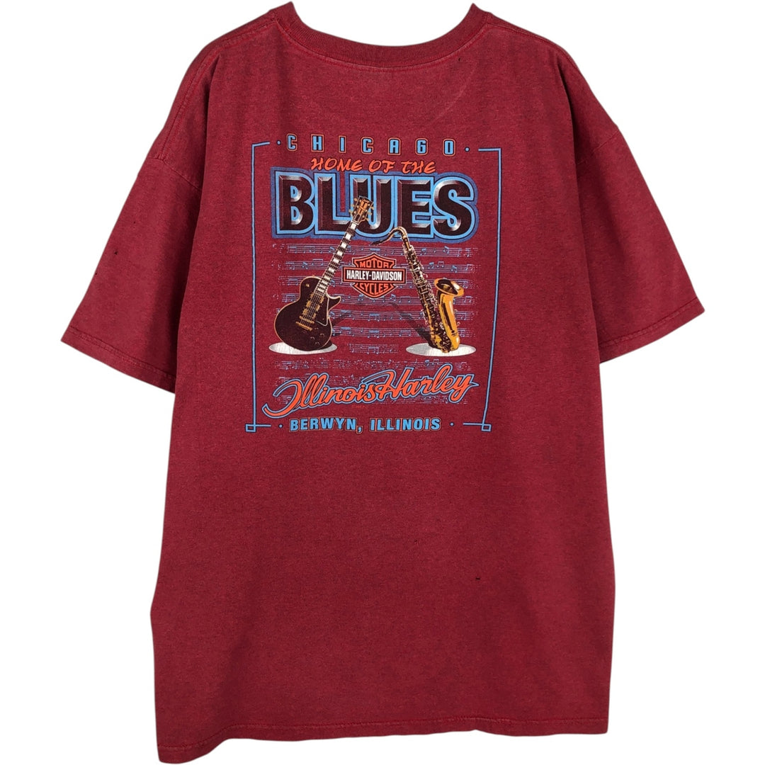 90'S Harley-Davidson Motorcycle Bike T-shirt Made in USA Men's XL Vintage Recycled Cotton red type Vintage Second Hand