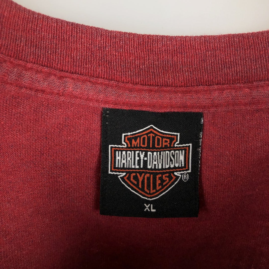 90'S Harley-Davidson Motorcycle Bike T-shirt Made in USA Men's XL Vintage Recycled Cotton red type Vintage Second Hand