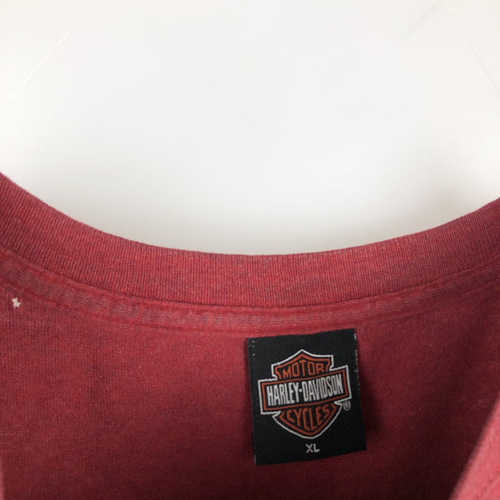 90'S Harley-Davidson Motorcycle Bike T-shirt Made in USA Men's XL Vintage Recycled Cotton red type Vintage Second Hand