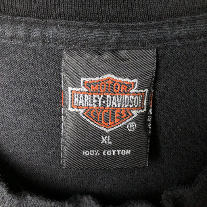 90'S Harley Davidson Stars and Stripes Motorcycle Bike T-Shirt Made in USA Men's XL Vintage cotton black type Vintage Second Hand