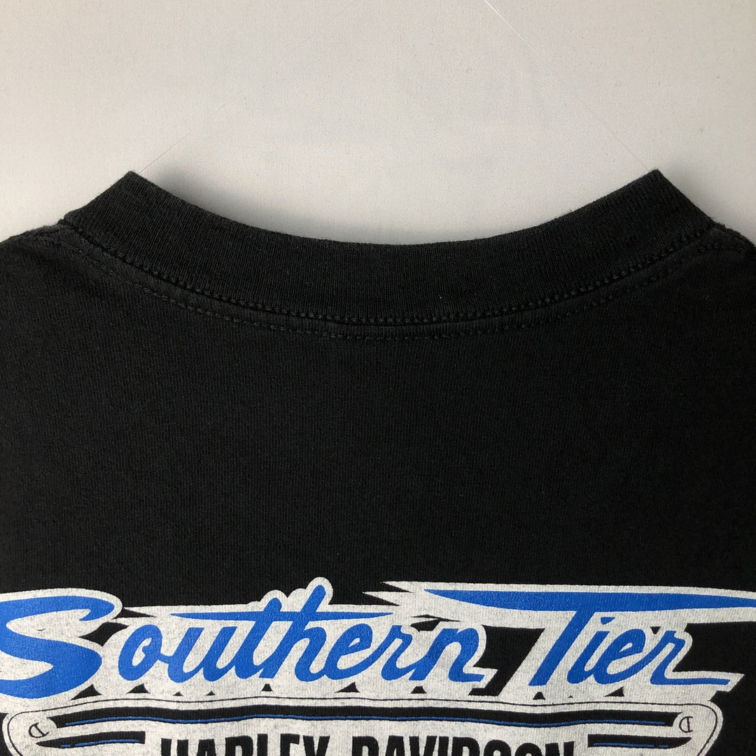 90'S Harley Davidson Stars and Stripes Motorcycle Bike T-Shirt Made in USA Men's XL Vintage cotton black type Vintage Second Hand