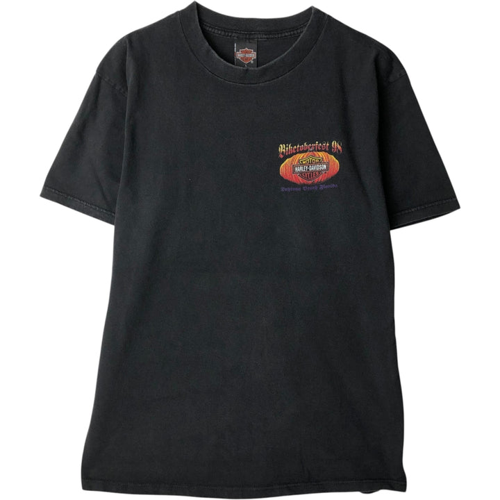 90'S Harley-Davidson Motorcycle Bike T-shirt Made in USA Men's L Vintage cotton black type Vintage Second Hand
