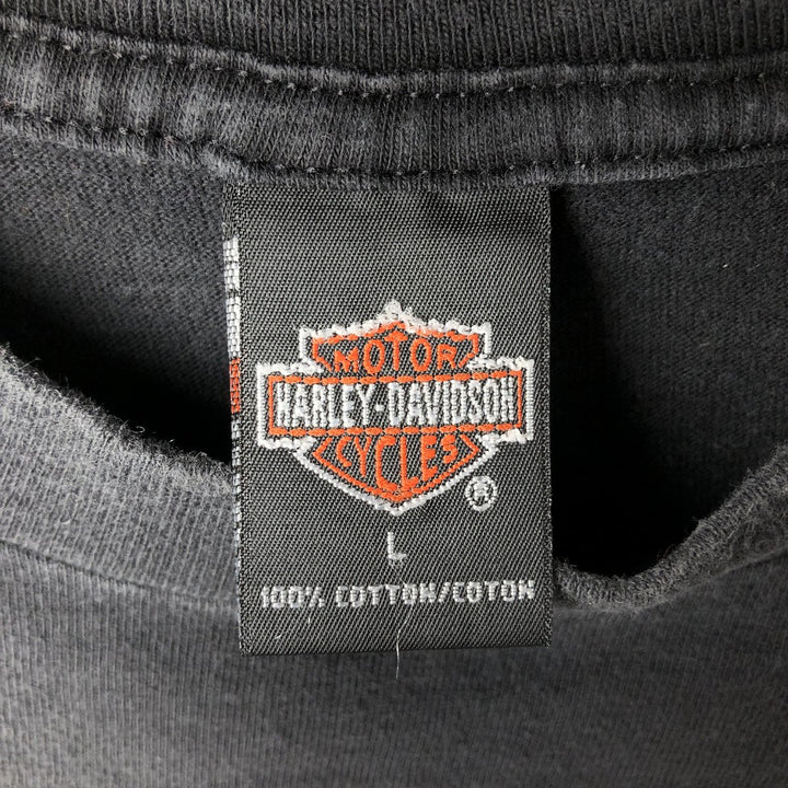 90'S Harley-Davidson Motorcycle Bike T-shirt Made in USA Men's L Vintage cotton black type Vintage Second Hand