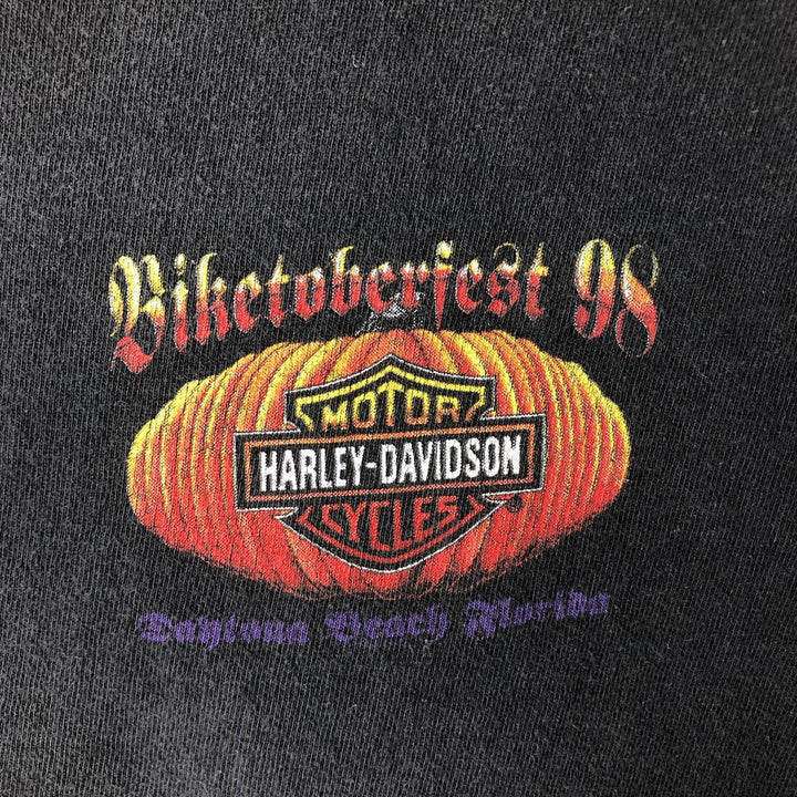 90'S Harley-Davidson Motorcycle Bike T-shirt Made in USA Men's L Vintage cotton black type Vintage Second Hand