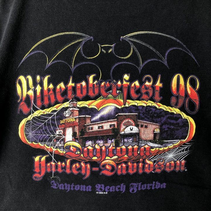90'S Harley-Davidson Motorcycle Bike T-shirt Made in USA Men's L Vintage cotton black type Vintage Second Hand