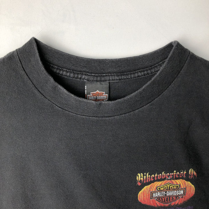 90'S Harley-Davidson Motorcycle Bike T-shirt Made in USA Men's L Vintage cotton black type Vintage Second Hand