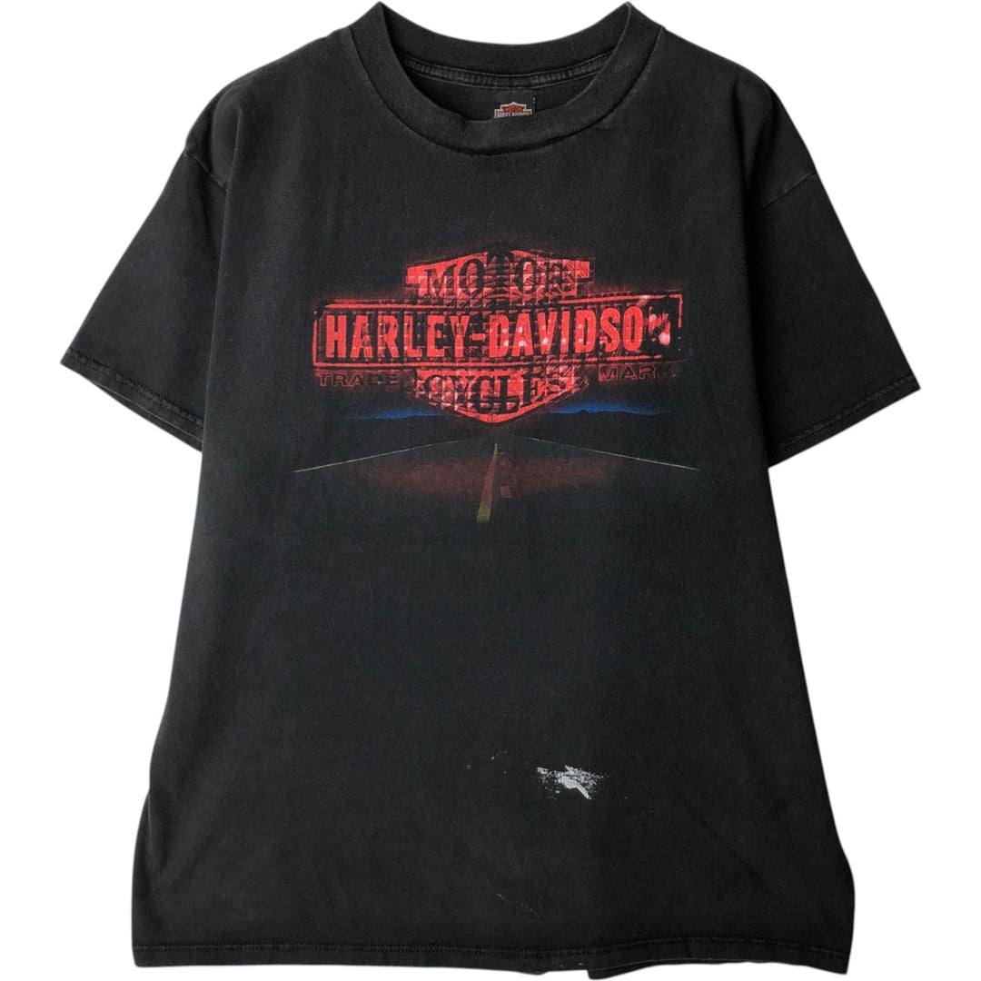 Harley-Davidson Motorcycle Bike T-shirt Made in USA Men's XL cotton black type Vintage Second Hand
