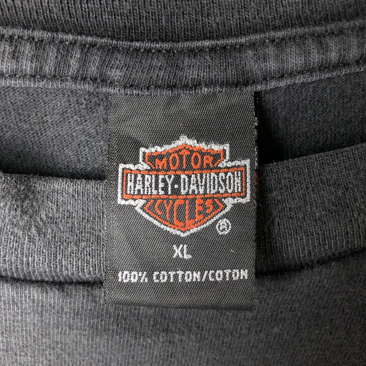 Harley-Davidson Motorcycle Bike T-shirt Made in USA Men's XL cotton black type Vintage Second Hand