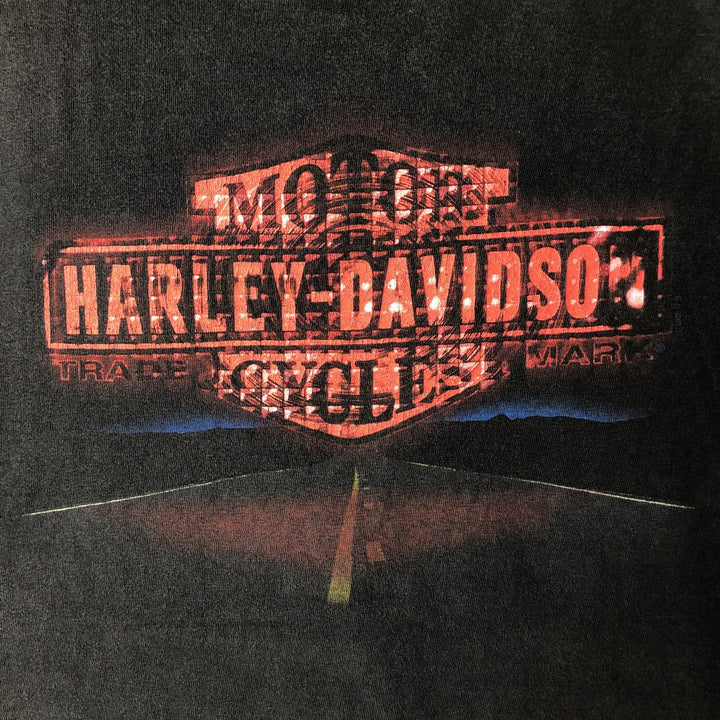 Harley-Davidson Motorcycle Bike T-shirt Made in USA Men's XL cotton black type Vintage Second Hand