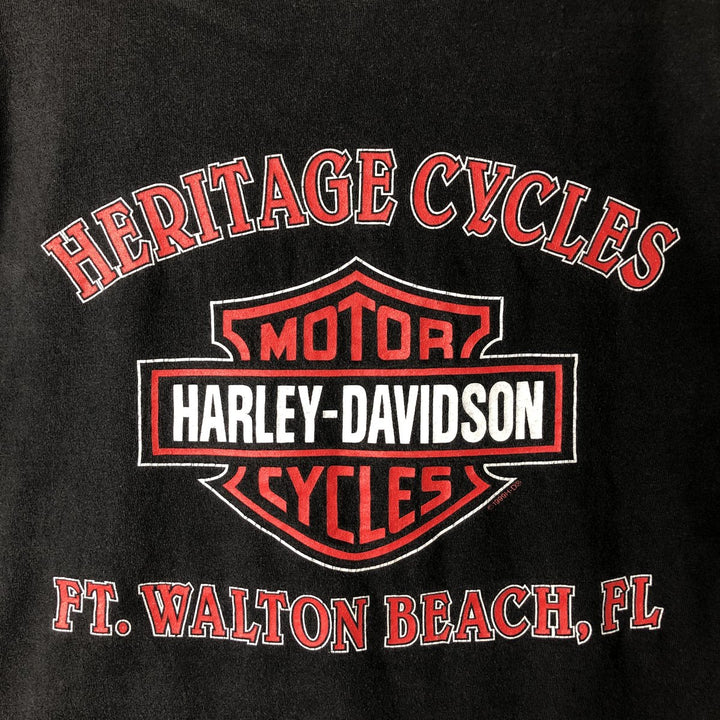 Harley-Davidson Motorcycle Bike T-shirt Made in USA Men's XL cotton black type Vintage Second Hand