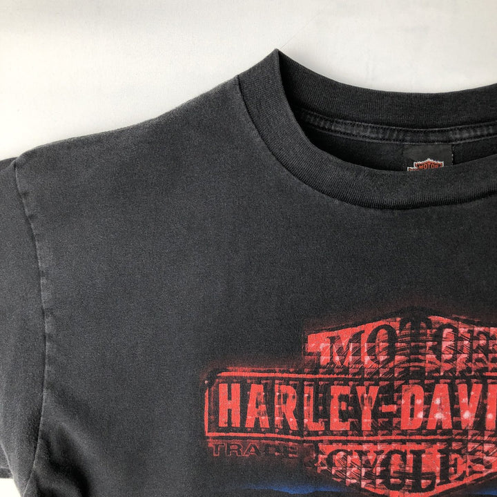Harley-Davidson Motorcycle Bike T-shirt Made in USA Men's XL cotton black type Vintage Second Hand