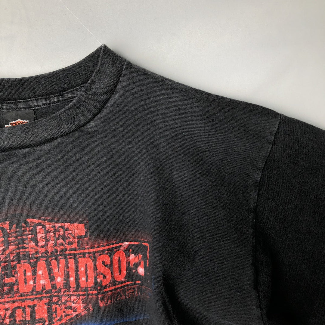 Harley-Davidson Motorcycle Bike T-shirt Made in USA Men's XL cotton black type Vintage Second Hand