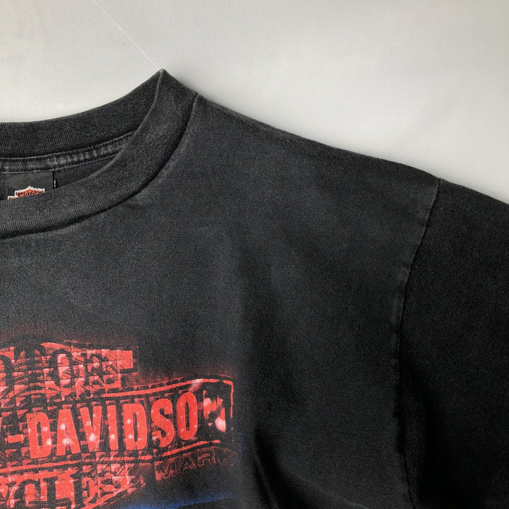 Harley-Davidson Motorcycle Bike T-shirt Made in USA Men's XL cotton black type Vintage Second Hand