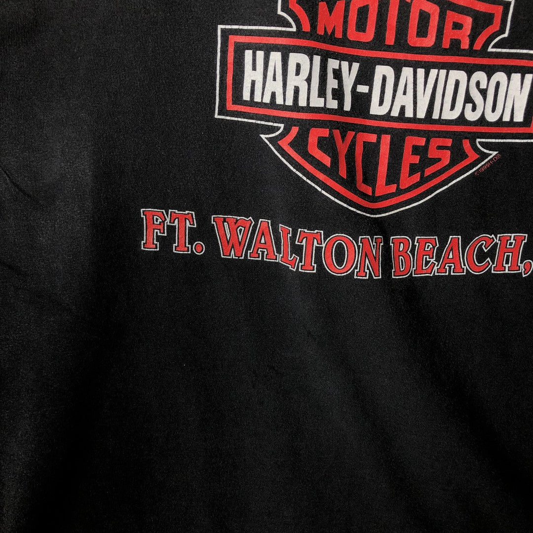 Harley-Davidson Motorcycle Bike T-shirt Made in USA Men's XL cotton black type Vintage Second Hand