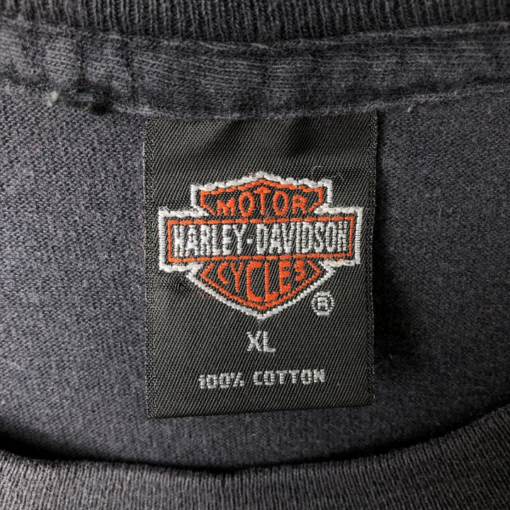 90'S Harley-Davidson Motorcycle Bike T-shirt Made in USA Men's XL Vintage cotton blue type Vintage Second Hand