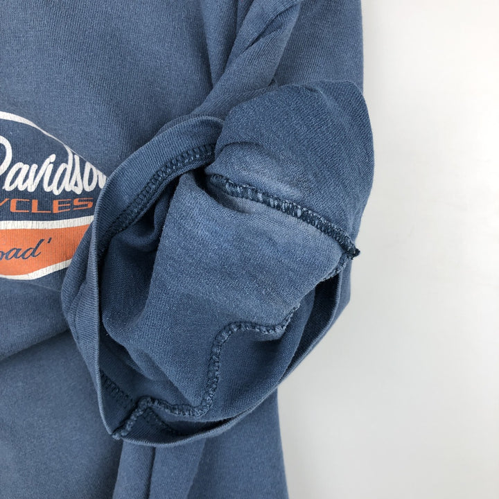 90'S Harley-Davidson Motorcycle Bike T-shirt Made in USA Men's L Vintage cotton blue type Vintage Second Hand