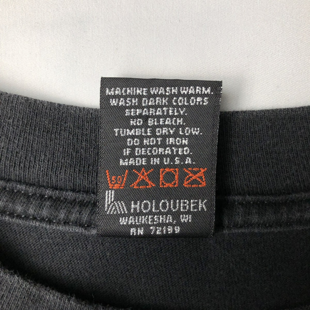 90'S Harley-Davidson Motorcycle Bike T-shirt Made in USA Men's XL Vintage cotton black type Vintage Second Hand
