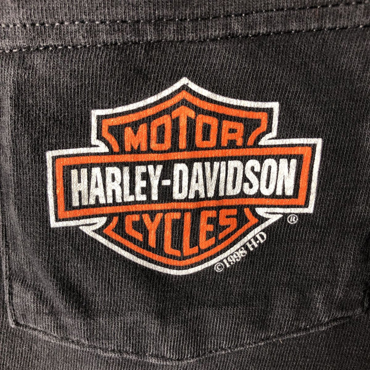 90'S Harley-Davidson Motorcycle Bike T-shirt Made in USA Men's XL Vintage cotton black type Vintage Second Hand