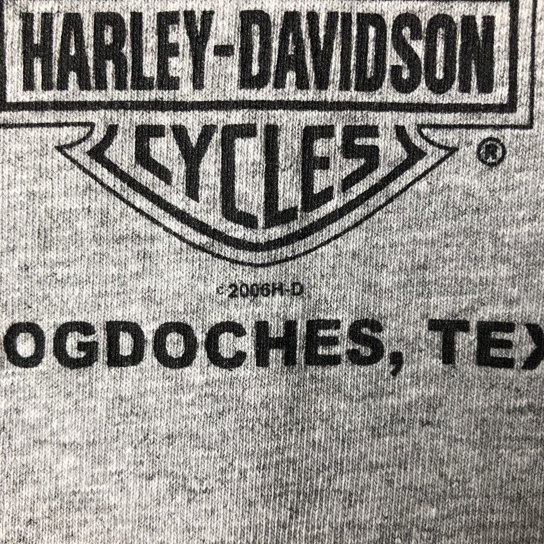 2000'S Harley-Davidson Eagle Pattern Sleeveless Motorcycle T-Shirt (Men's Size L) unclear gray type Vintage Second Hand