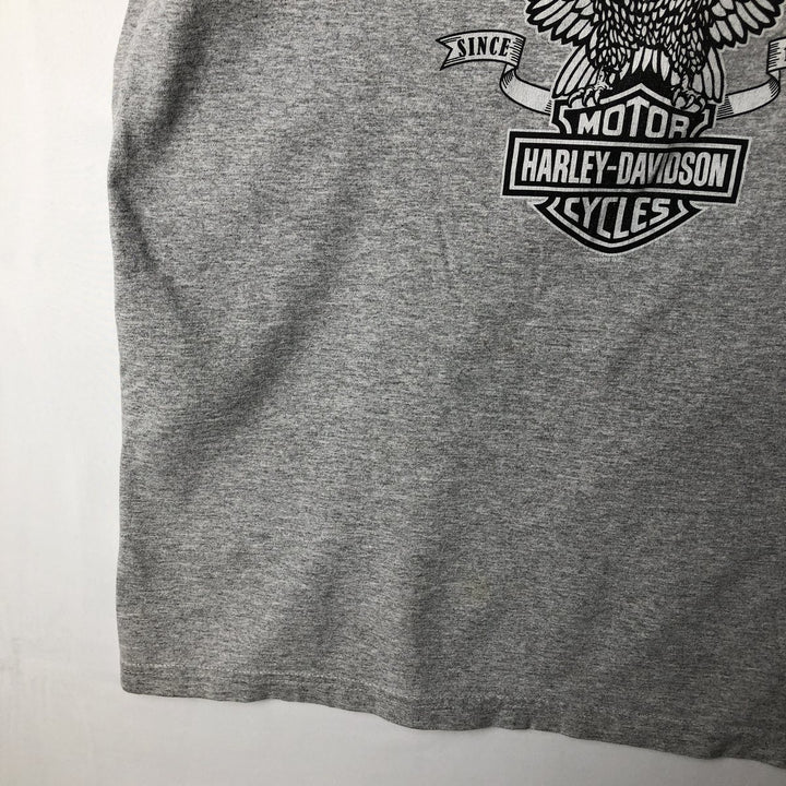 2000'S Harley-Davidson Eagle Pattern Sleeveless Motorcycle T-Shirt (Men's Size L) unclear gray type Vintage Second Hand