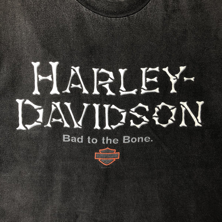 90'S Harley-Davidson Eagle Pattern/Stars and Stripes Motorcycle T-Shirt, Men's Size M (approx.), Vintage unclear Charcoal Vintage Second Hand