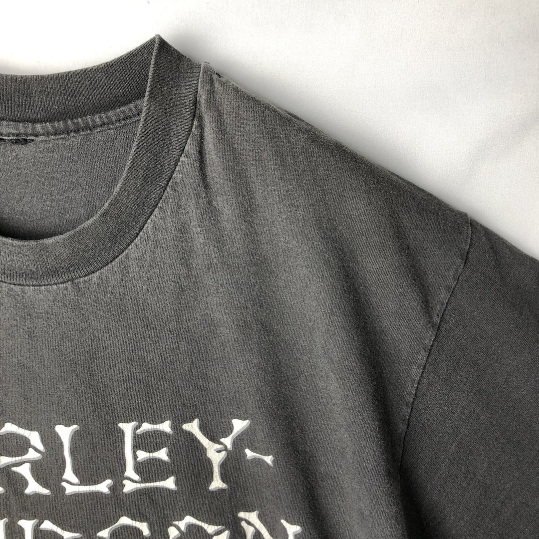 90'S Harley-Davidson Eagle Pattern/Stars and Stripes Motorcycle T-Shirt, Men's Size M (approx.), Vintage unclear Charcoal Vintage Second Hand