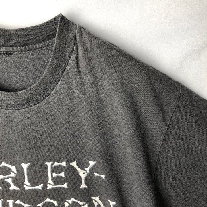 90'S Harley-Davidson Eagle Pattern/Stars and Stripes Motorcycle T-Shirt, Men's Size M (approx.), Vintage unclear Charcoal Vintage Second Hand