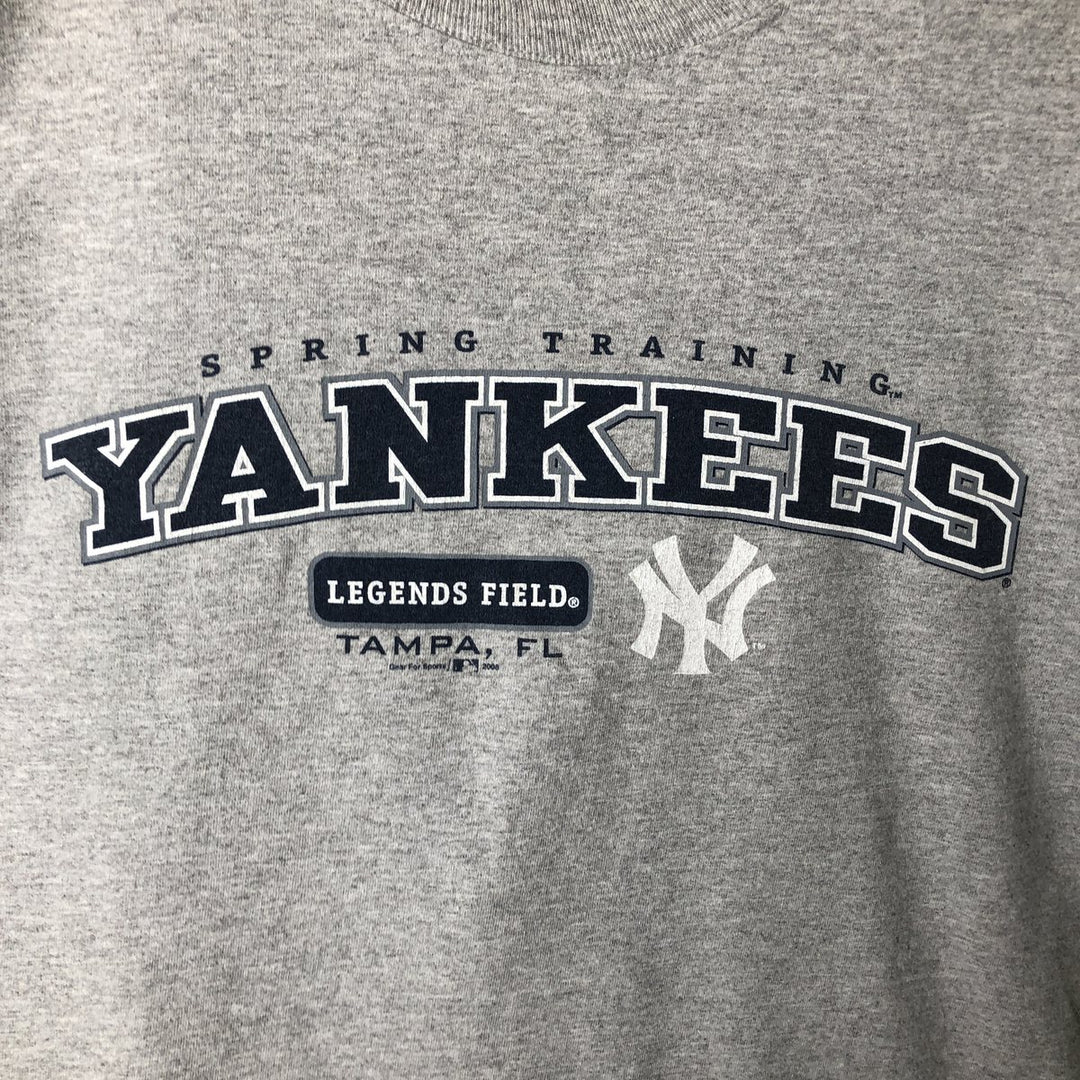 2000'S GEAR FOR SPORTS MLB NEW YORK YANKEES Sports Print T-Shirt, Men's Size L (approx.) cotton gray type Vintage Second Hand