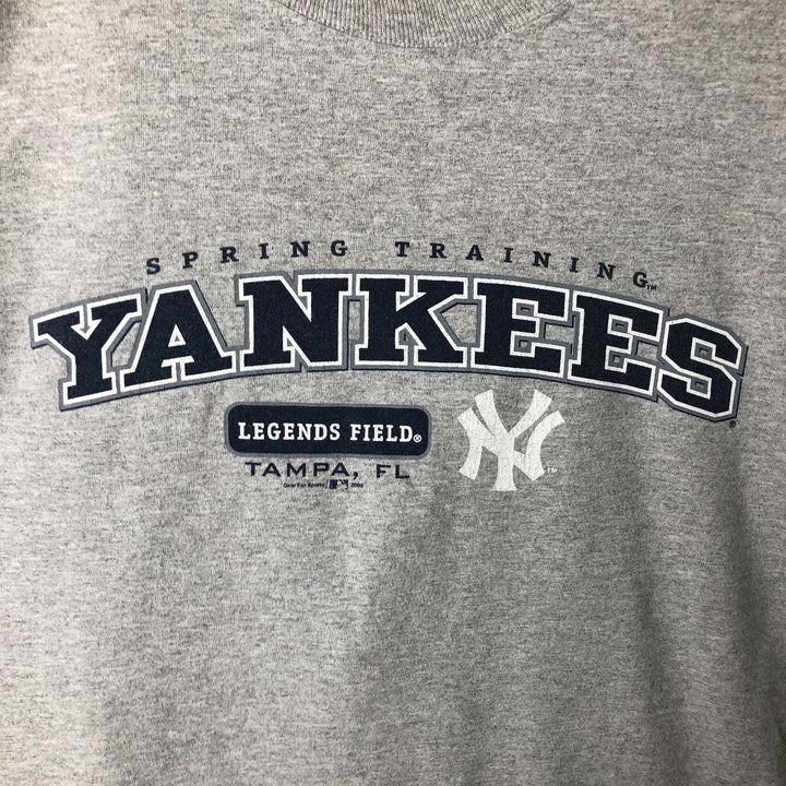 2000'S GEAR FOR SPORTS MLB NEW YORK YANKEES Sports Print T-Shirt, Men's Size L (approx.) cotton gray type Vintage Second Hand