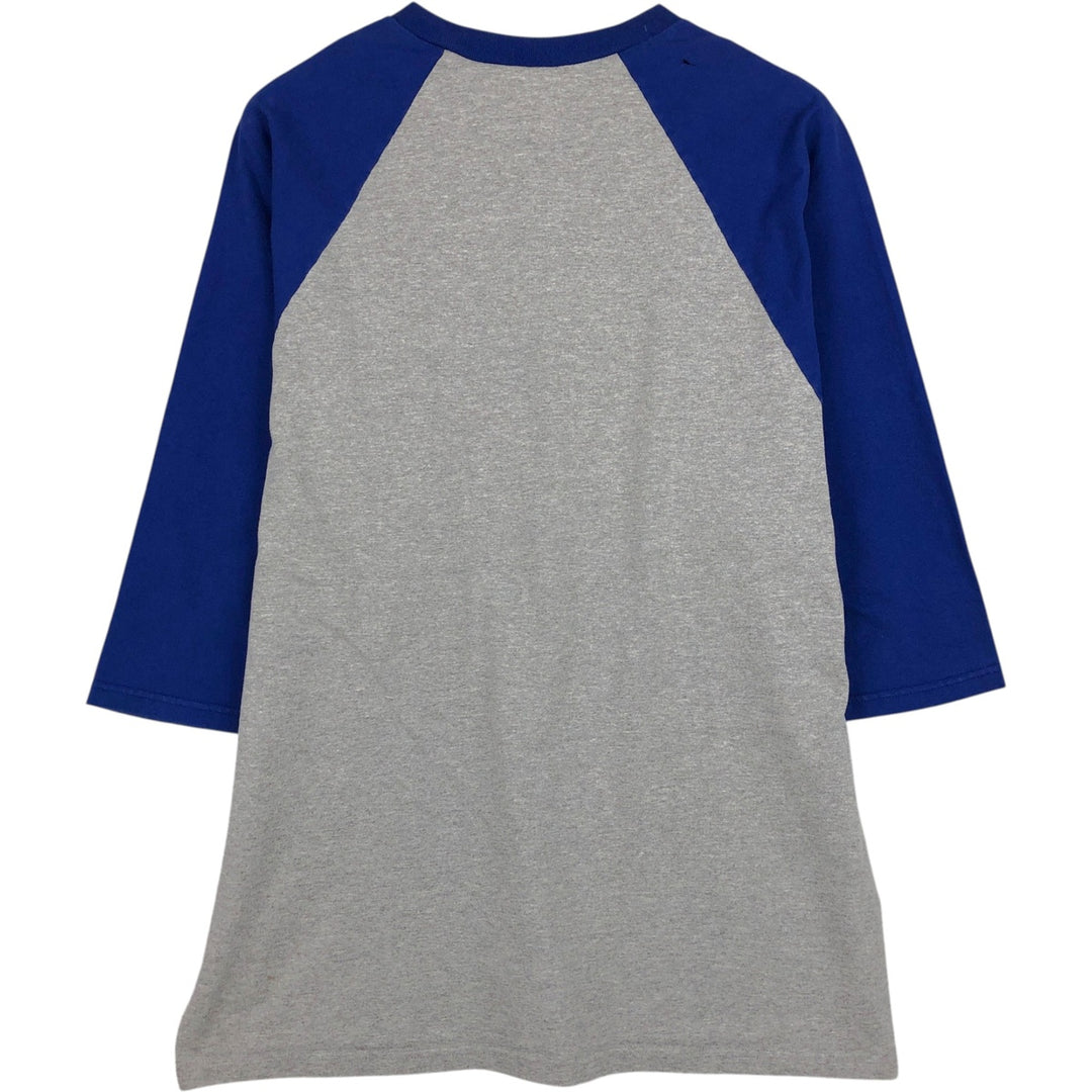 2000'S Lee SPORT MLB CHICAGO CUBS Two-Tone 3/4 Sleeve Raglan T-Shirt (Men's Size M) unclear gray type Vintage Second Hand
