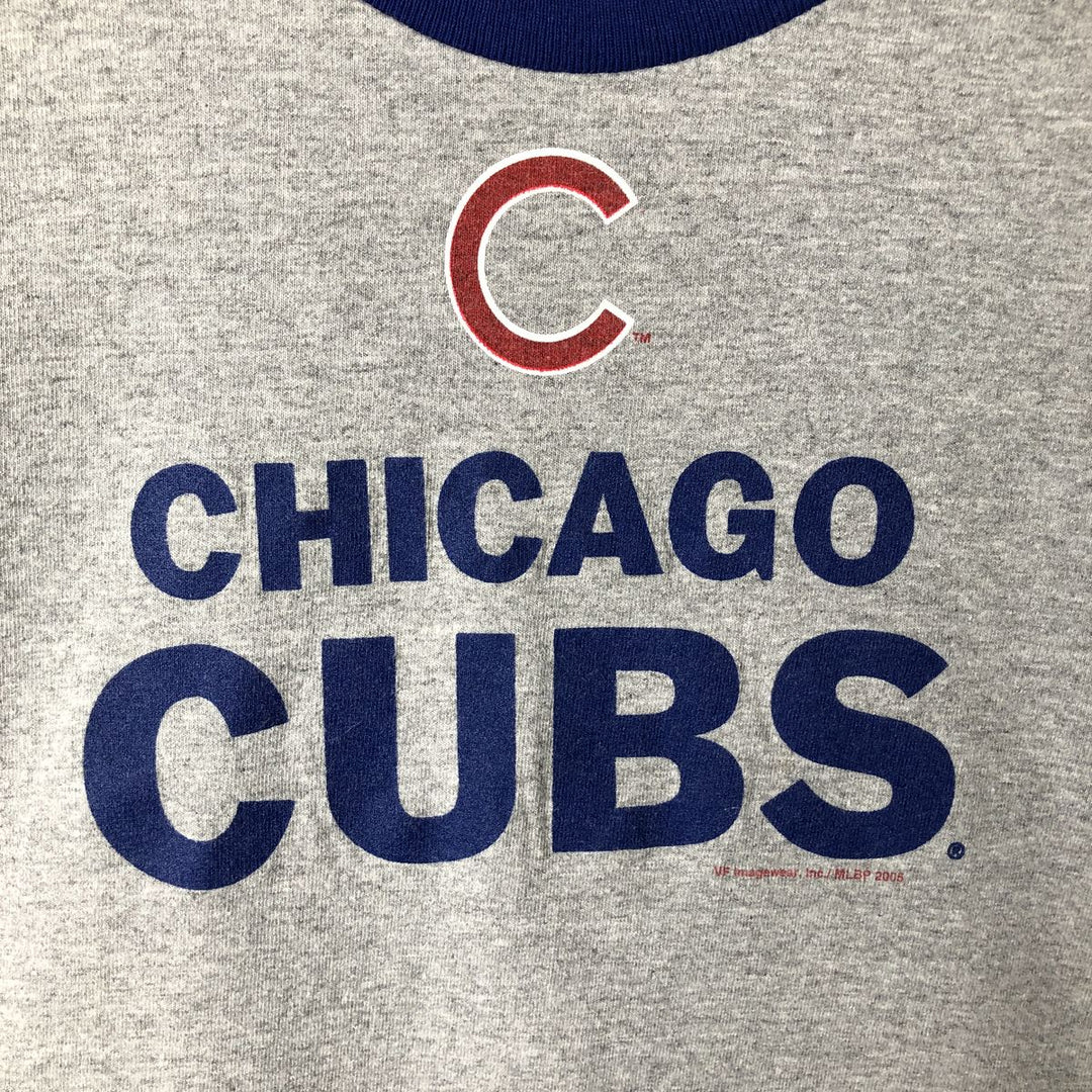2000'S Lee SPORT MLB CHICAGO CUBS Two-Tone 3/4 Sleeve Raglan T-Shirt (Men's Size M) unclear gray type Vintage Second Hand