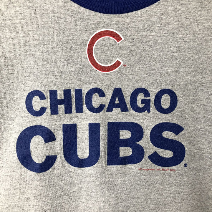 2000'S Lee SPORT MLB CHICAGO CUBS Two-Tone 3/4 Sleeve Raglan T-Shirt (Men's Size M) unclear gray type Vintage Second Hand
