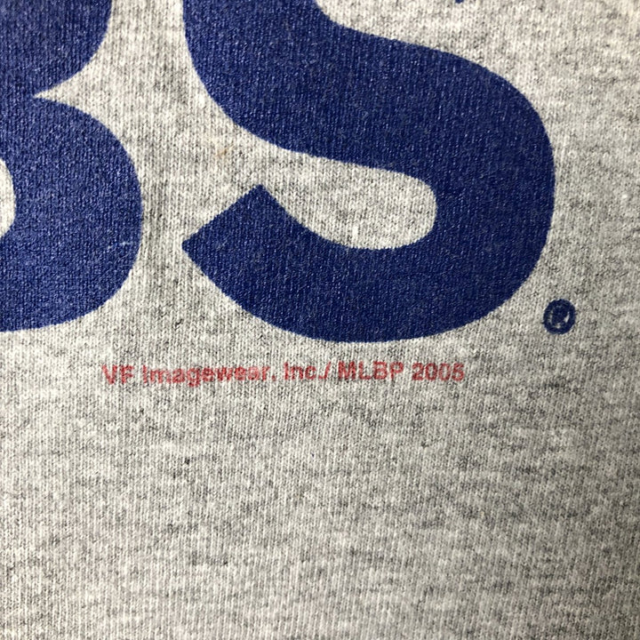 2000'S Lee SPORT MLB CHICAGO CUBS Two-Tone 3/4 Sleeve Raglan T-Shirt (Men's Size M) unclear gray type Vintage Second Hand