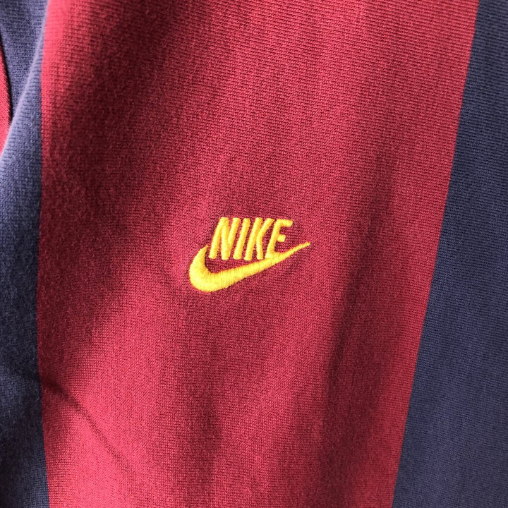 Nike LA LIGA FC BARCELONA Stripe Pattern Sports T-Shirt (Men's Size L) cotton Purple type blue-purple Vintage Second Hand