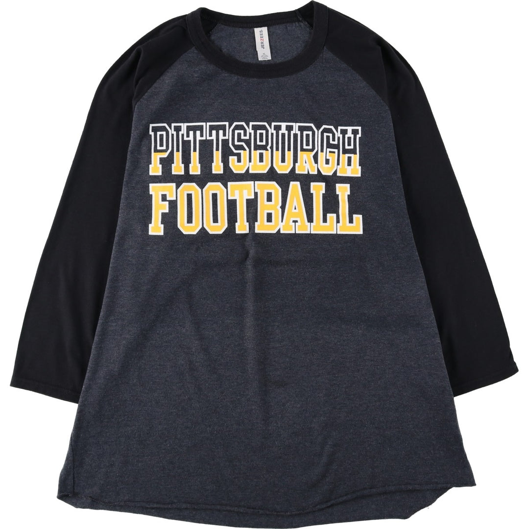 Jerzees NFL Pittsburgh Steelers sports print T-shirt, men's size XL. cotton black type Vintage Second Hand