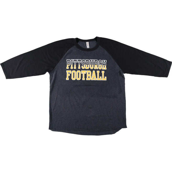 Jerzees NFL Pittsburgh Steelers sports print T-shirt, men's size XL. cotton black type Vintage Second Hand