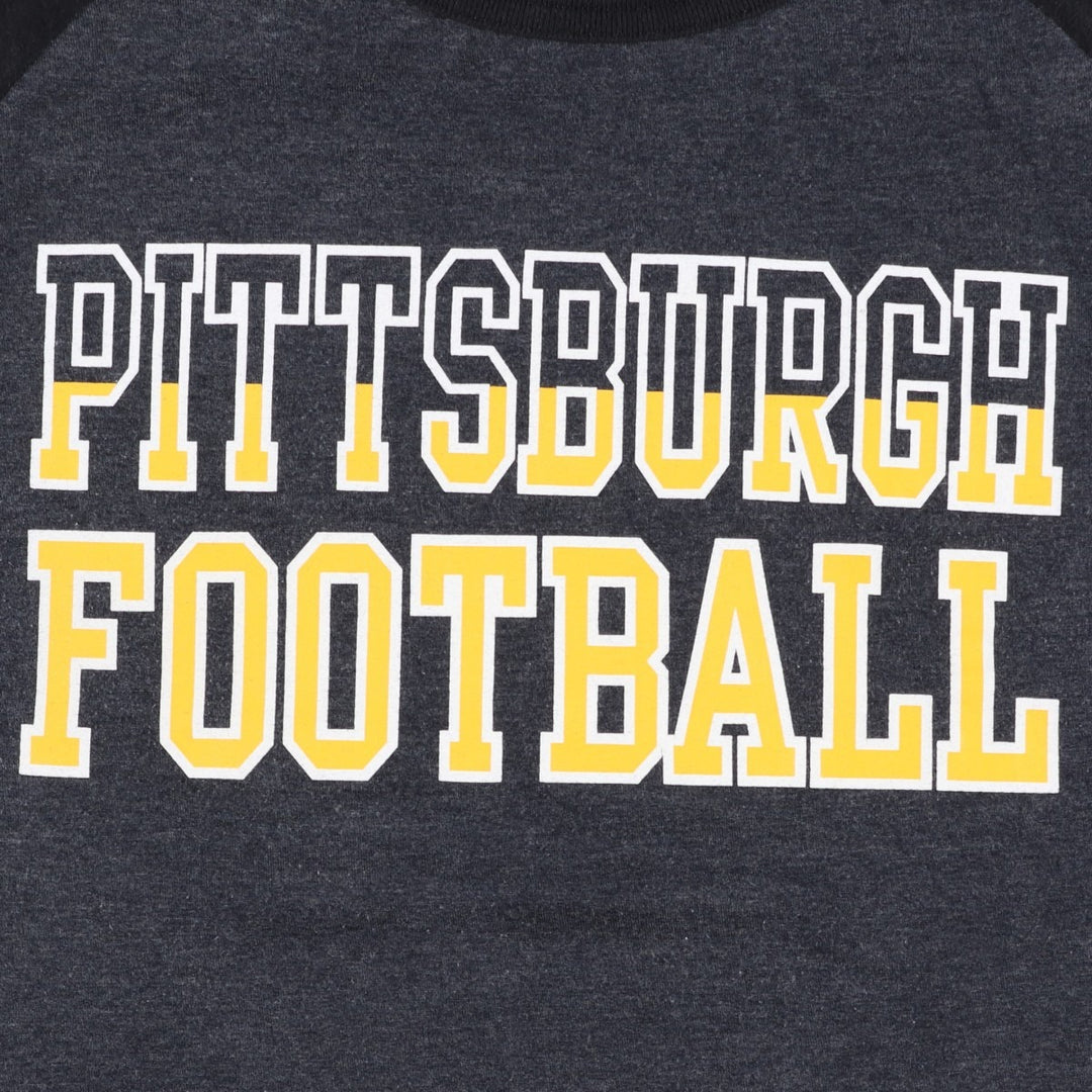Jerzees NFL Pittsburgh Steelers sports print T-shirt, men's size XL. cotton black type Vintage Second Hand