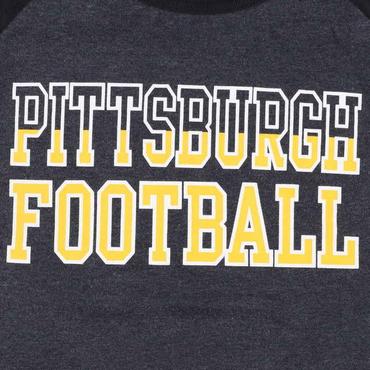 Jerzees NFL Pittsburgh Steelers sports print T-shirt, men's size XL. cotton black type Vintage Second Hand