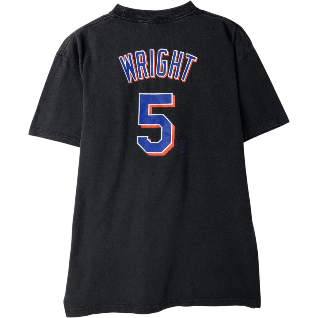2000'S Majestic MLB New York Mets sports print T-shirt, men's size XL (approx.) cotton black type Vintage Second Hand